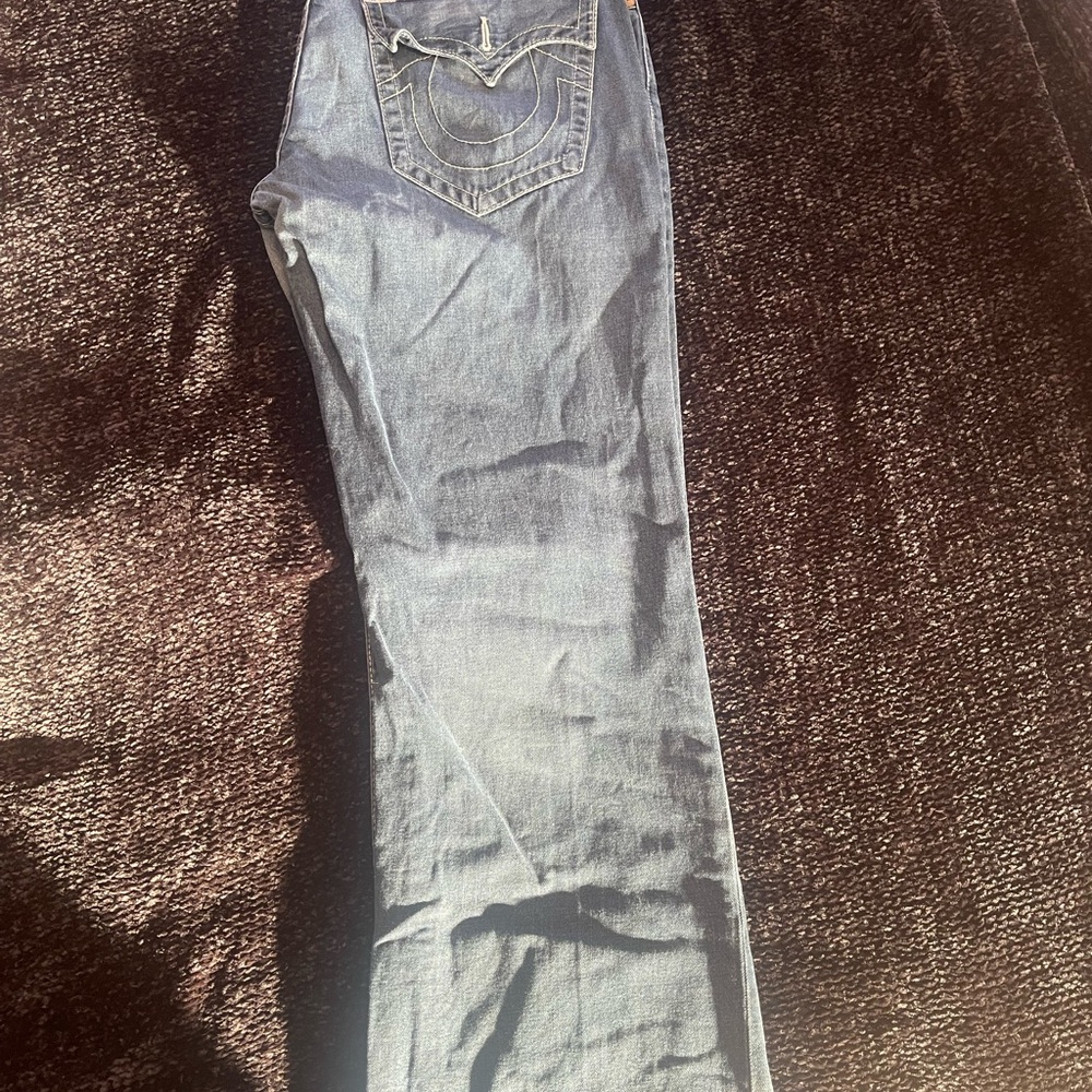 True Religion Men's Dark Blue Bootcut Jeans